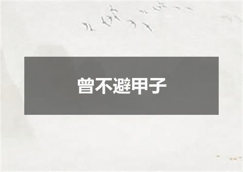 曾不避甲子