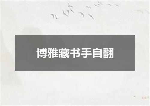 博雅藏书手自翻