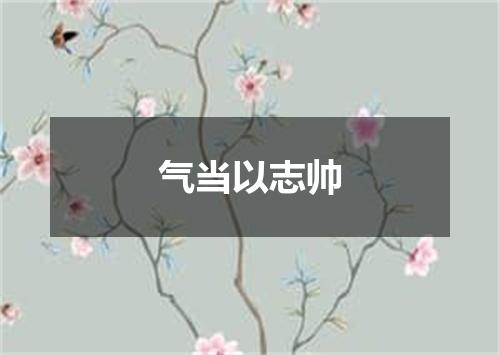气当以志帅