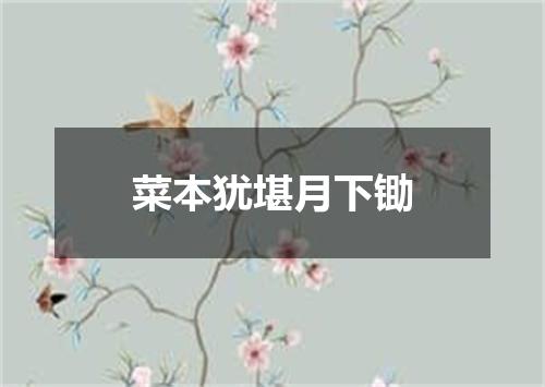 菜本犹堪月下锄