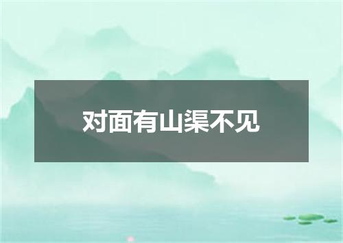对面有山渠不见