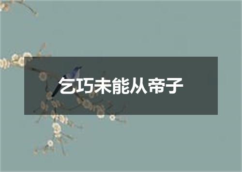 乞巧未能从帝子