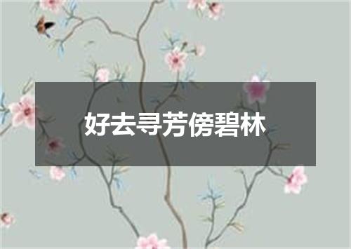 好去寻芳傍碧林