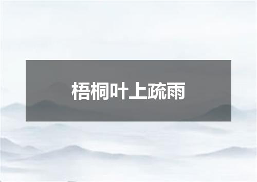 梧桐叶上疏雨