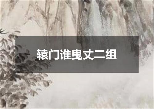 辕门谁曳丈二组
