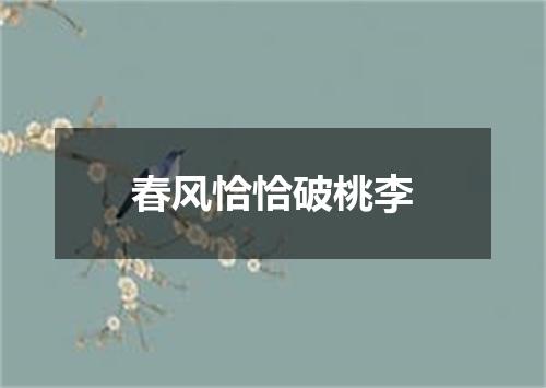 春风恰恰破桃李