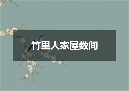 竹里人家屋数间