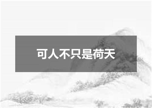 可人不只是荷天