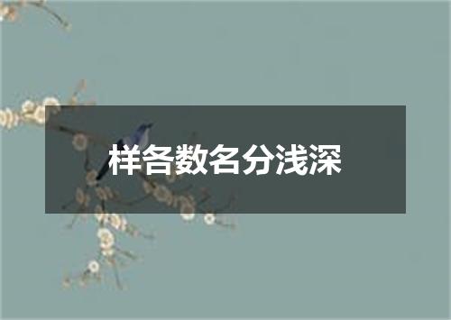 样各数名分浅深
