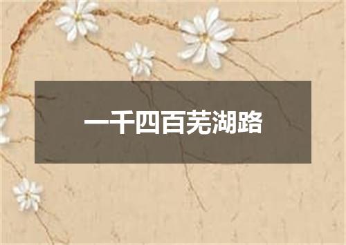 一千四百芜湖路