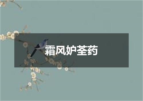 霜风妒荃药