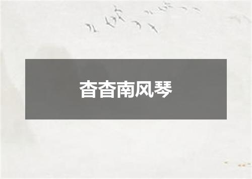 杳杳南风琴