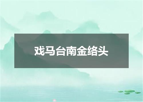 戏马台南金络头