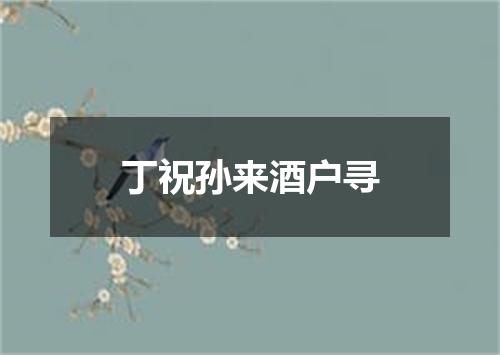 丁祝孙来酒户寻