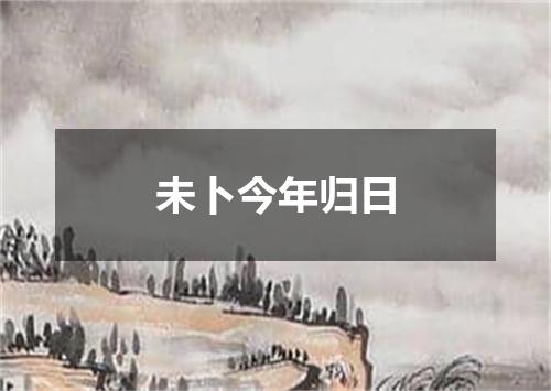 未卜今年归日