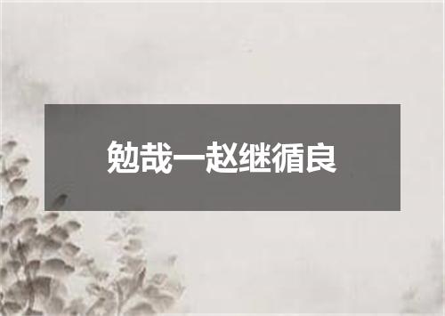 勉哉一赵继循良