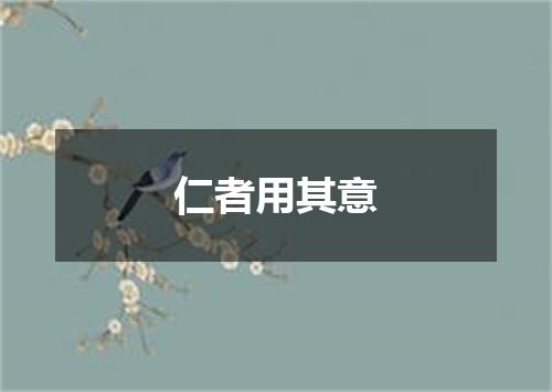 仁者用其意