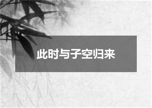 此时与子空归来