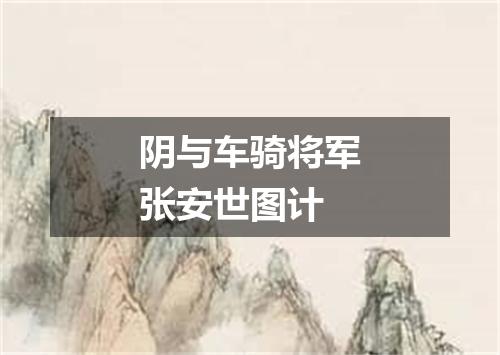 阴与车骑将军张安世图计