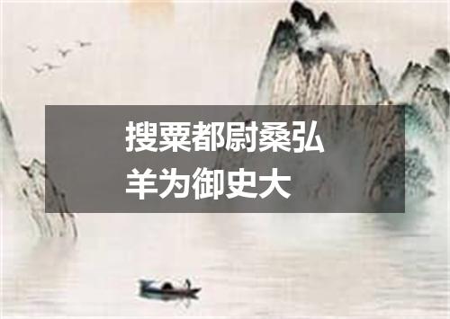 搜粟都尉桑弘羊为御史大