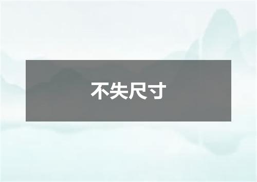 不失尺寸