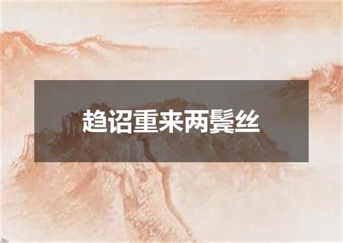 趋诏重来两鬓丝