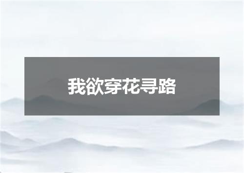 我欲穿花寻路