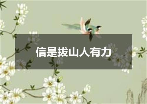 信是拔山人有力
