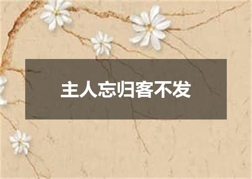 主人忘归客不发