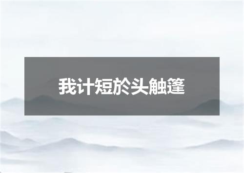 我计短於头触篷