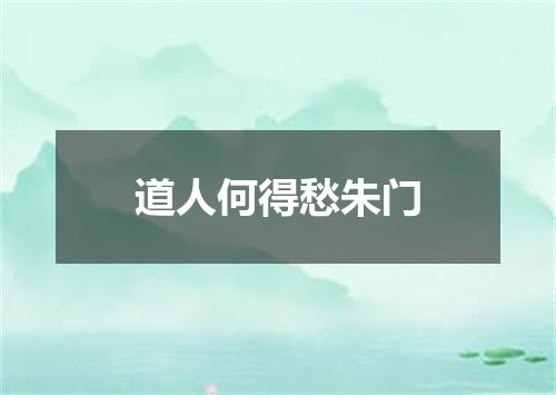 道人何得愁朱门