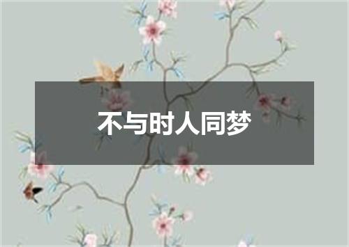 不与时人同梦