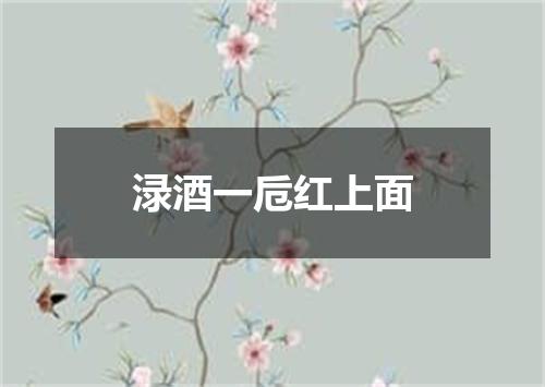 渌酒一卮红上面