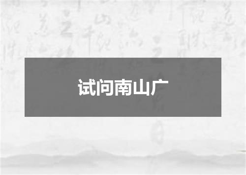 试问南山广