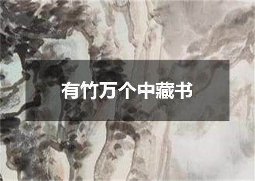 有竹万个中藏书