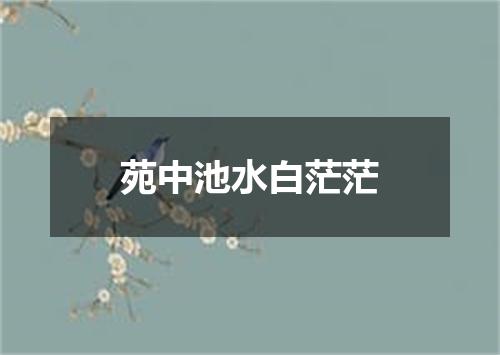 苑中池水白茫茫