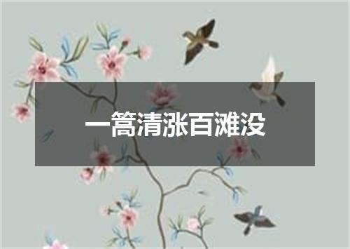 一篙清涨百滩没