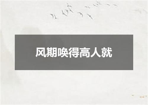 风期唤得高人就