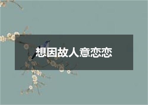 想因故人意恋恋