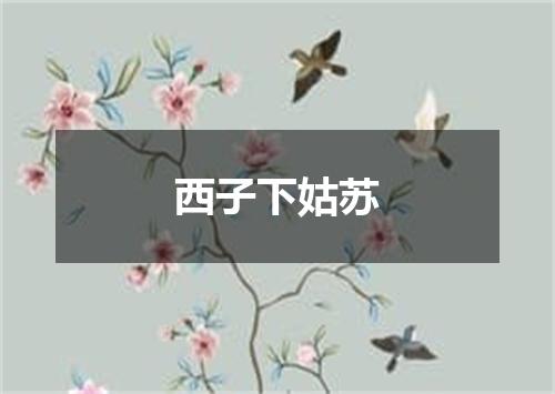 西子下姑苏