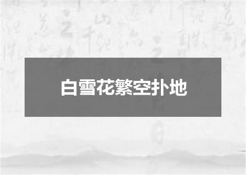 白雪花繁空扑地