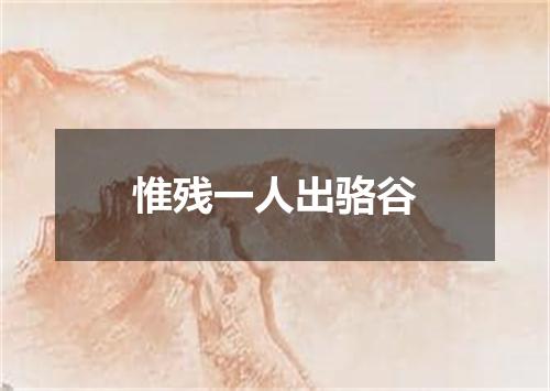 惟残一人出骆谷