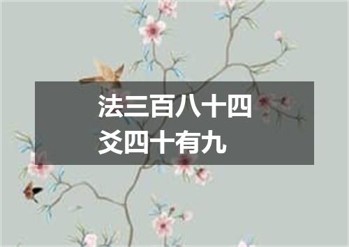 法三百八十四爻四十有九