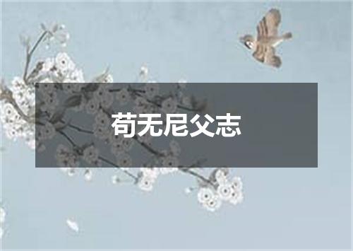 苟无尼父志