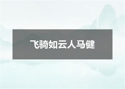飞骑如云人马健