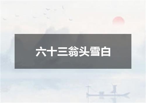 六十三翁头雪白