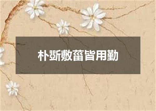 朴斲敷菑皆用勤