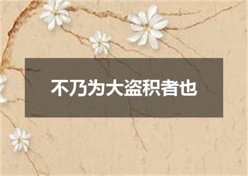 不乃为大盗积者也
