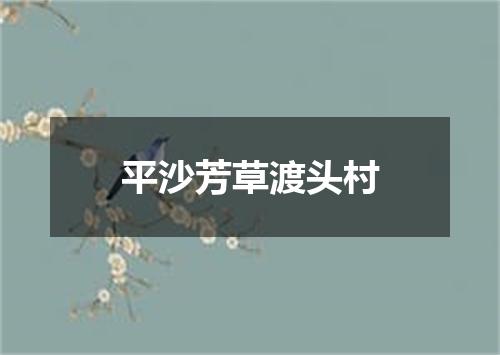 平沙芳草渡头村