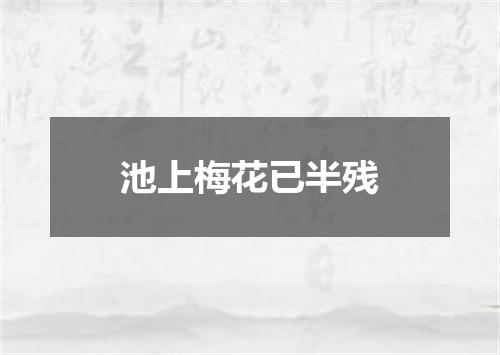 池上梅花已半残